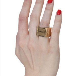 Monserat De Lucca Drunk/Sober Brass Ring, Sz. 7